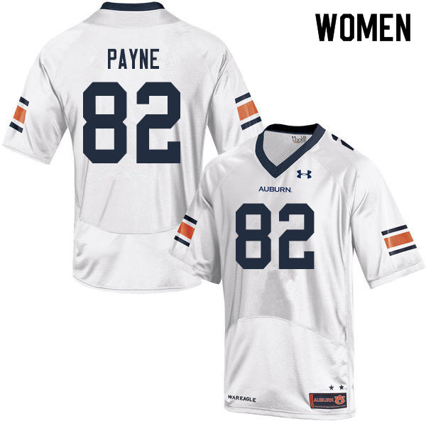 Women #82 Cameron Payne Auburn Tigers College Football Jerseys Sale-White